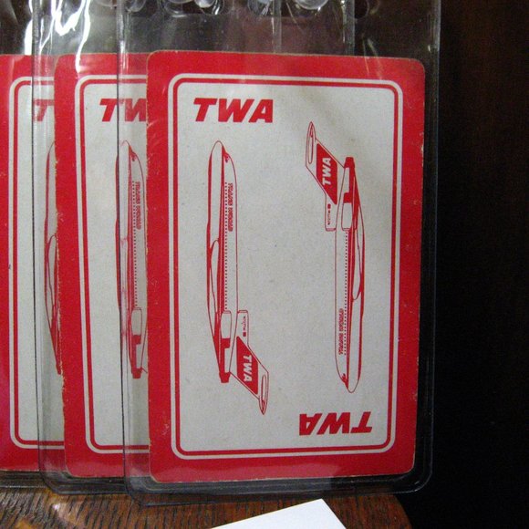 TWA Airlines Playing Card Luggage Tags (3) - Picture 3 of 4